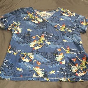 Disney Peter Pan scrub top.  Size Large